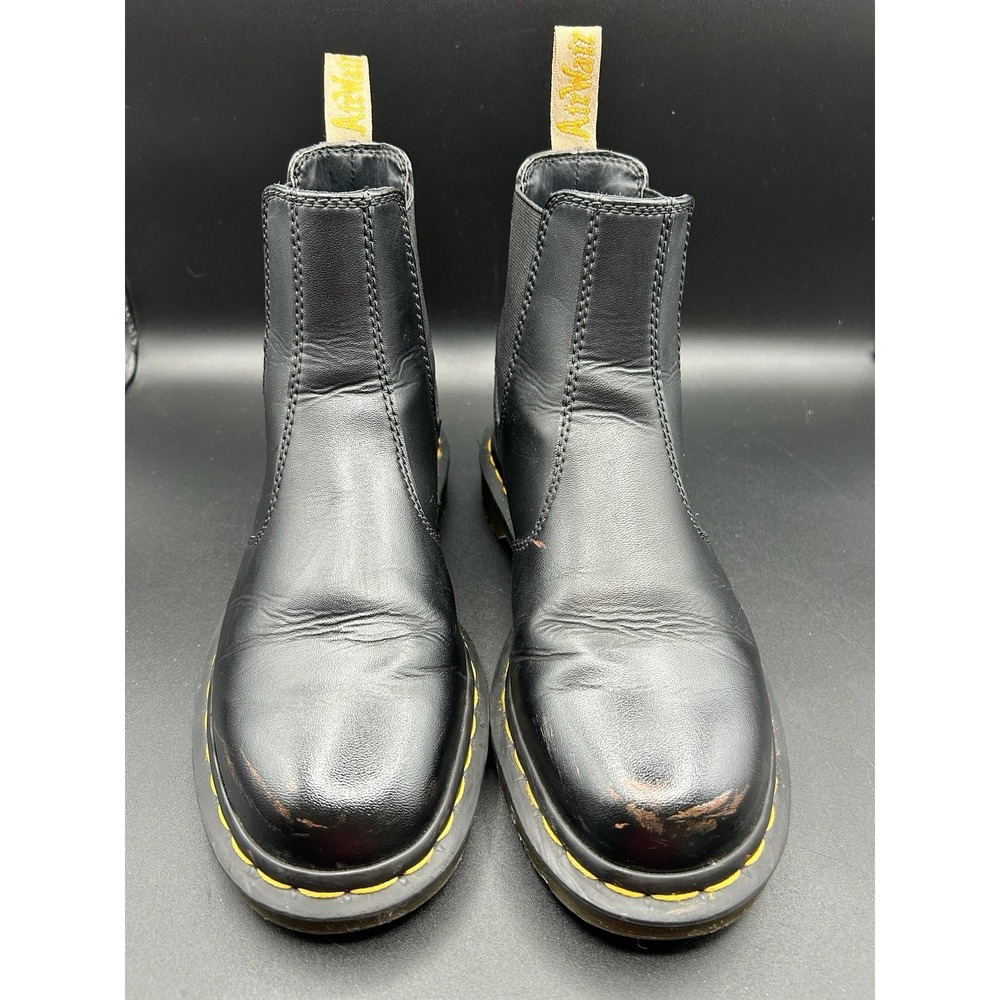 Dr. Doc Martens 2976 Quad Platform Chelsea Boots Women's 7 Men's 6 Black Pull-on